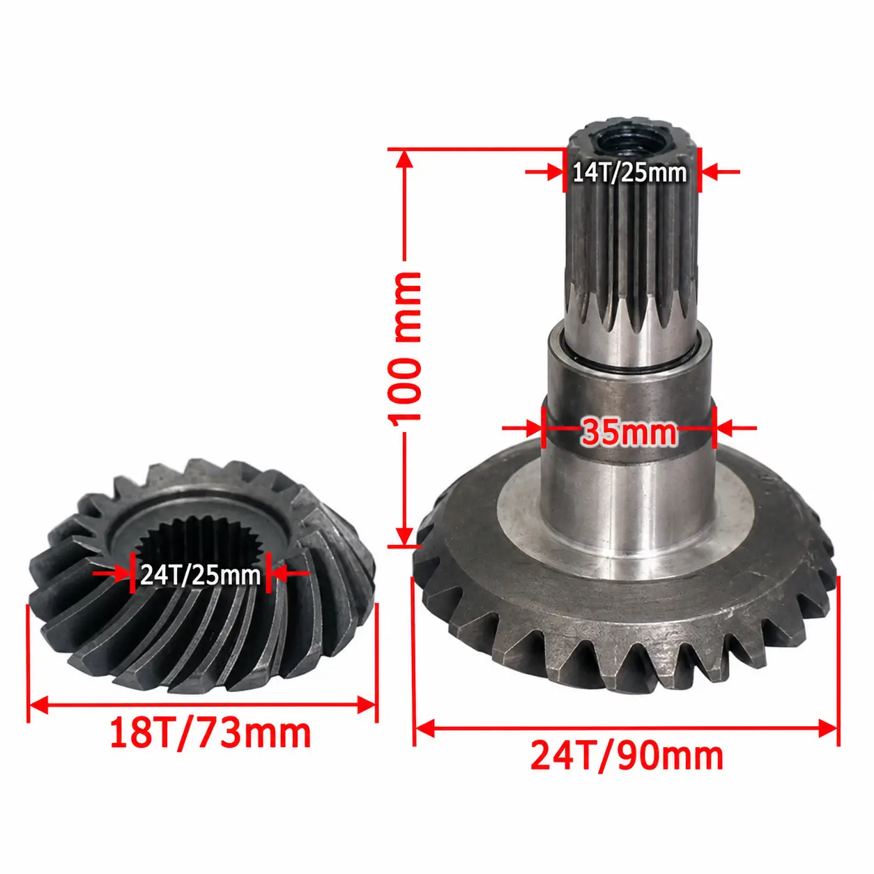 CF Moto ATV Trl-trc 18-24T Ön Diferansiyel Çıkış Dişli Seti